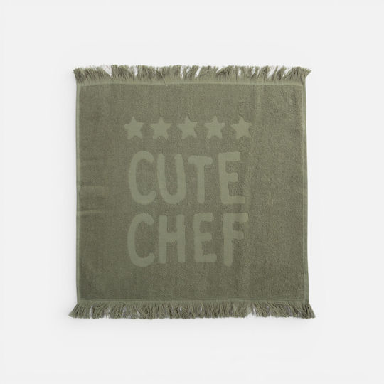Nef-Nef Homeware Cute Chef Geschirrtuch aus 100% Baumwolle in Grün Farbe 45x68cm