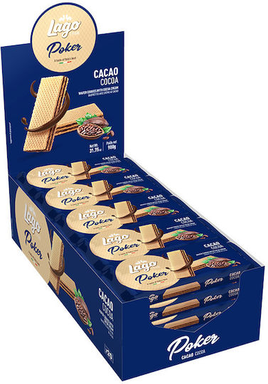 Γκοφρέτα Lago Poker Κακάο 20x45gr