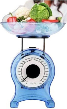 Hoomei Analog Kitchen Scale with Bucket Up to 10kg Blue