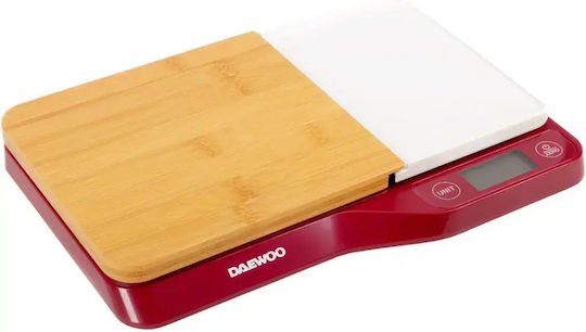 Daewoo Cântar Digital De Bucătărie Până La 5 Kg Roșu
