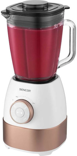 Sencor Μπλέντερ με Γυάλινη Κανάτα 1.5 lt 1800W Λευκό SBL 5870GD