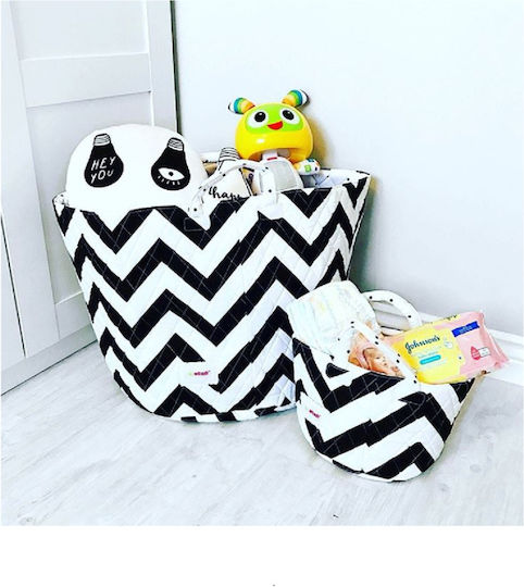 Minene Βρεφικό Καλάθι Καλλυντικών Stripes Μαύρο