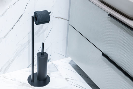24home.gr Metal Black Bathroom Accessory Set
