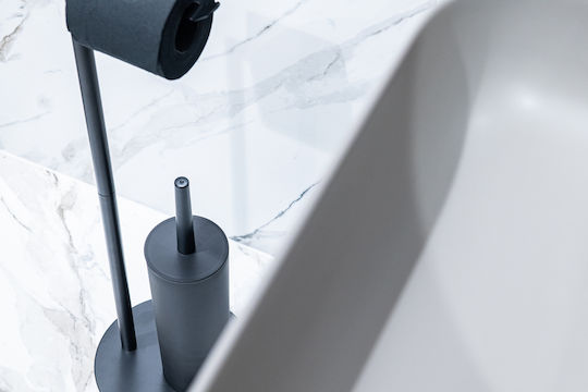24home.gr Metal Black Bathroom Accessory Set
