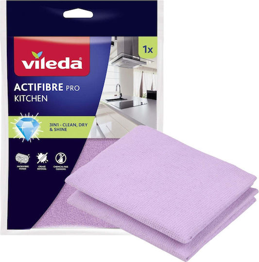 Vileda Actifibre Πανάκι Καθαρισμού με Μικροΐνες Γενικής Χρήσης Ροζ