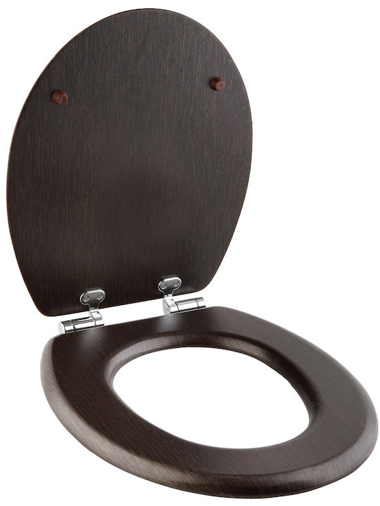 AWD Interior Toilet Seat Plastic 45.5x37cm Brown