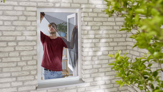 Tesa Cutcase Standard Σίτα Παραθύρου με Σκρατς Σταθερή Inox Λευκή 130x150cm