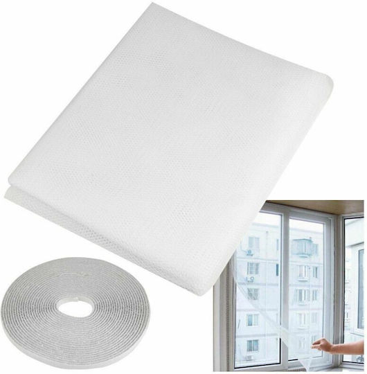Vibac Plasă De Țânțari Potrivită Pentru Animale De Companie Ușa Cu Scai Stabilă Din Poliester Albă 200x60cm