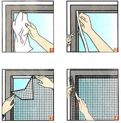 Door Mosquito Net with Velcro with Magnetic Clasp Black 150x180cm
