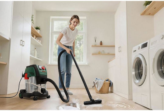 Bosch PAS20-220P Σκούπα Υγρών / Στερεών 1200W με Πλαστικό Κάδο 20lt Πράσινη