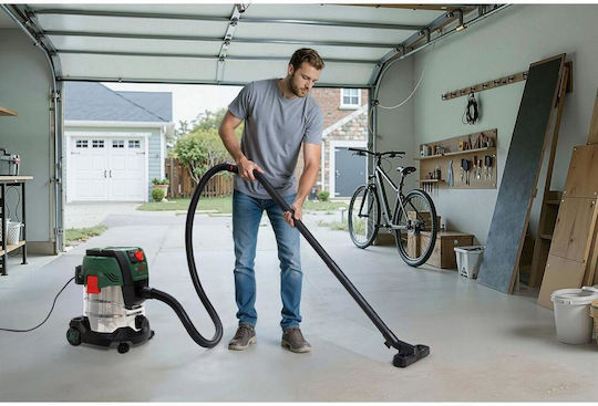 Bosch PAS20-220P Σκούπα Υγρών / Στερεών 1200W με Πλαστικό Κάδο 20lt Πράσινη