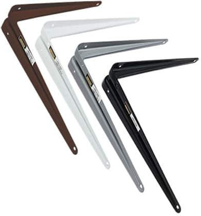 FFG Heavy-Duty Metallic Corner Shelf White 200x250mm 25748