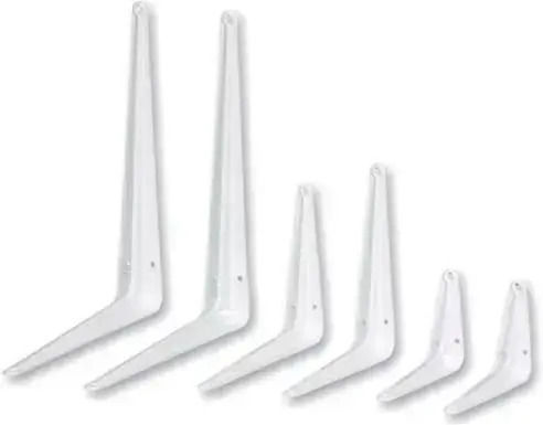 FFG Heavy-Duty Metallic Corner Shelf White 300x350mm 25750