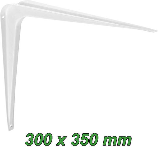 FFG Heavy-Duty Metallic Corner Shelf White 300x350mm 25750
