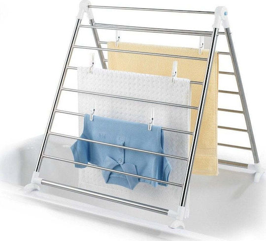 Wenko Stainless Steel Folding Floor Clothes Drying Rack 150x65cm