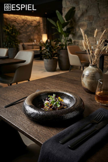 Espiel Fusion Ceramic Salad Bowl Brown 15.8x15.8x4.8cm