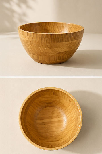ArteLibre Bol Pentru Salată Din Lemn Maro 28x28x13.5cm