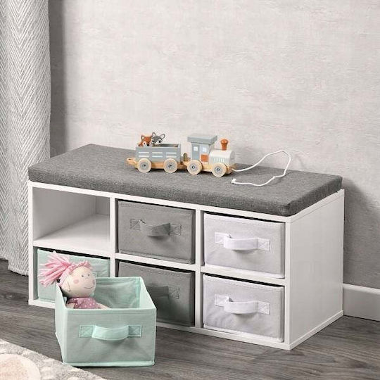 Kesper Spielzeug Aufbewahrungssystem aus Holz Mehrfarbig 68x29.5x33cm 1Stück
