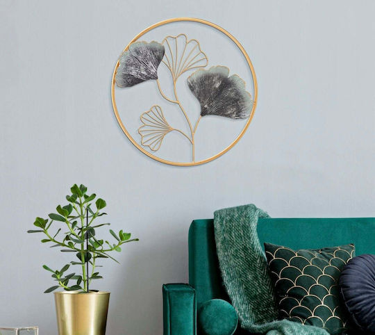 Beliani 3D Decorative Handmade Gold Metal Sign 45.5x3.5x45.5cm