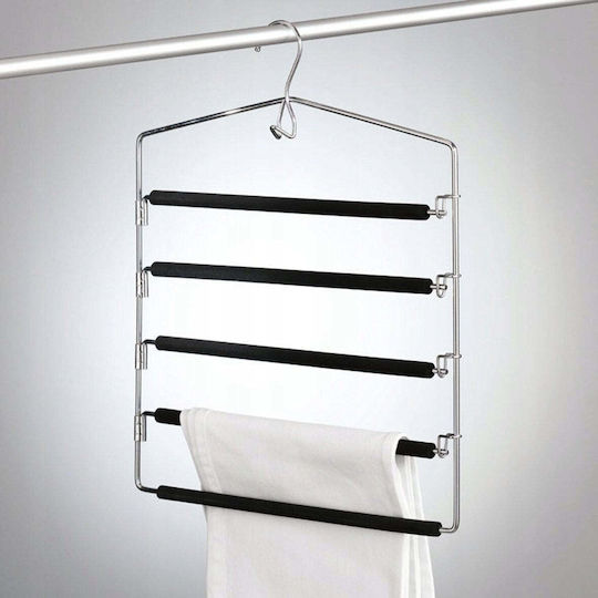 Zeller Wardrobe Hanger for Pants Metallic Silver 1pcs