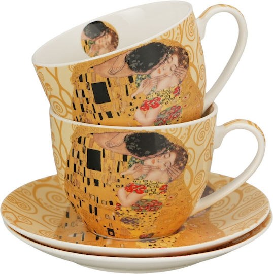 Klimt Set Cesti Maro Din Porțelan Alb 270ml 2 Bucăți