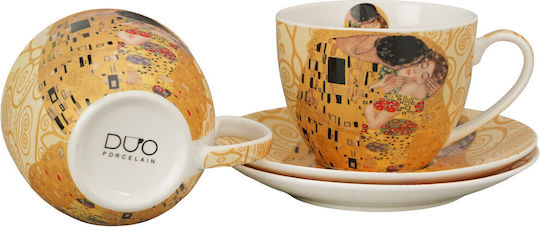 Klimt Set Cesti Maro Din Porțelan Alb 270ml 2 Bucăți