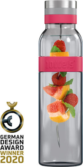 Boddels Sund Flasche Wasser Glas mit Schraubverschluss Rot