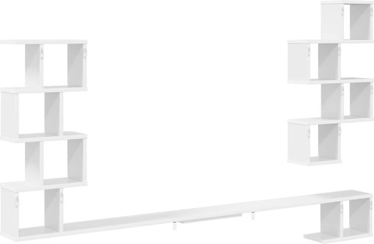 Bibliotecă Living Albă L200xBxÎ94cm