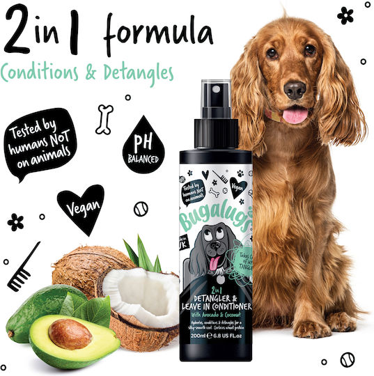 Spray Detangling & Leave In Conditioner Tangle Tame Avocado & Coconut For Dogs 200ml