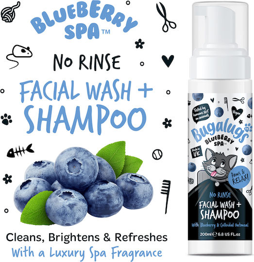 Blueberry Spa Face Cleanser & No-Rinse Shampoo Cats 200ml
