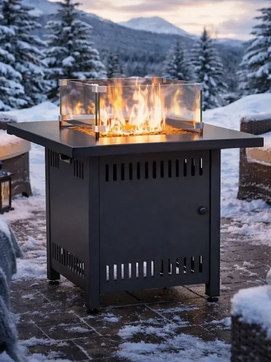 Thermogatz Tg Table 72h64 Огнище На открито Черен