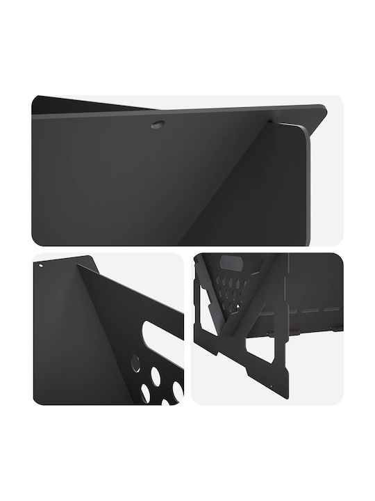 vidaXL Șemineu de Exterior Metalic Negru 60x40x20cm