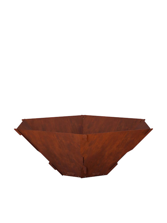 vidaXL Feuerstelle Draußen Metallisch Grau 58.5x51.5x19.5cm