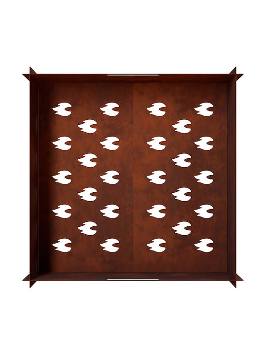 vidaXL Открита Каминa Метална Сива 60x60x30cm