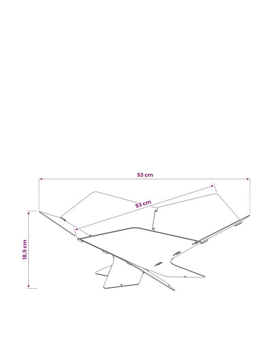 vidaXL Șemineu de Exterior Metalic Negru 53x53x18.5cm