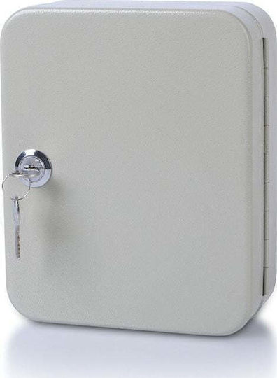 Donau Metallic Wall Key Hooks 20 Hooks With Lock 20x16x8cm