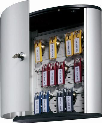 Durable Wall Key Hook Metallic 54 Hooks with Lock 16x11.8x30.2cm