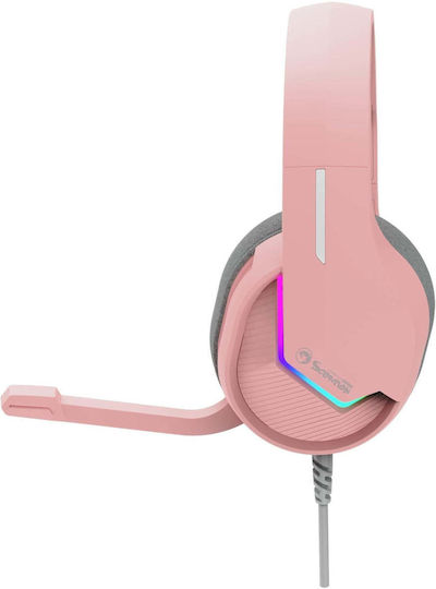 Marvo H8618 Гейминг слушалки Over Ear с USB свързаност Розови