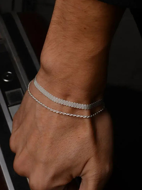 SteweHome Herren Armband aus Silber mit Zirkon