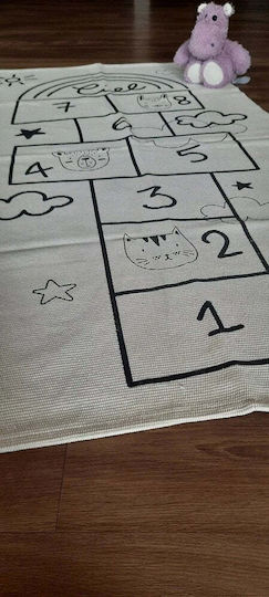 Atmosphera Hopscotch Παιδικό Χαλί Σύννεφα Μπεζ 150x80cm