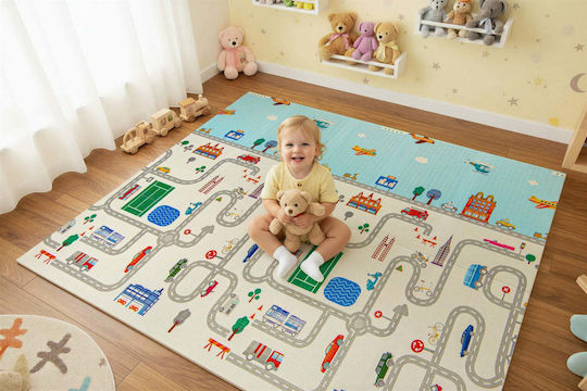 Ludiro Covor Pentru Copii Educativ Din Spumă Xpe Pliabil Drumul 200x180cm Grosime 10mm