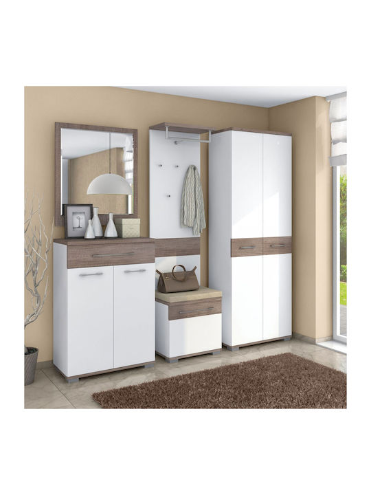 Polihome Celeste Rectangular Wardrobe Shelf made of Particleboard in White Color 65x32x32cm 161586549 2pcs