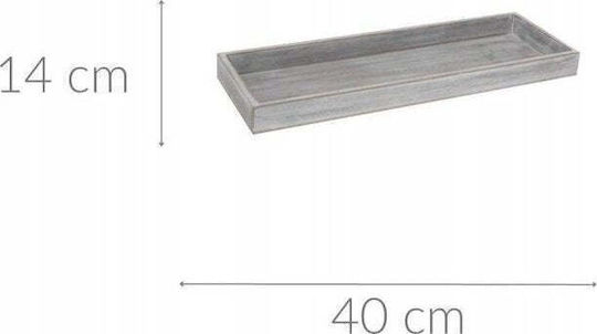 Koopman Holz Rechteckig Serviertablett in Gray Farbe 40x14x3.2cm ACC670600 1Stück