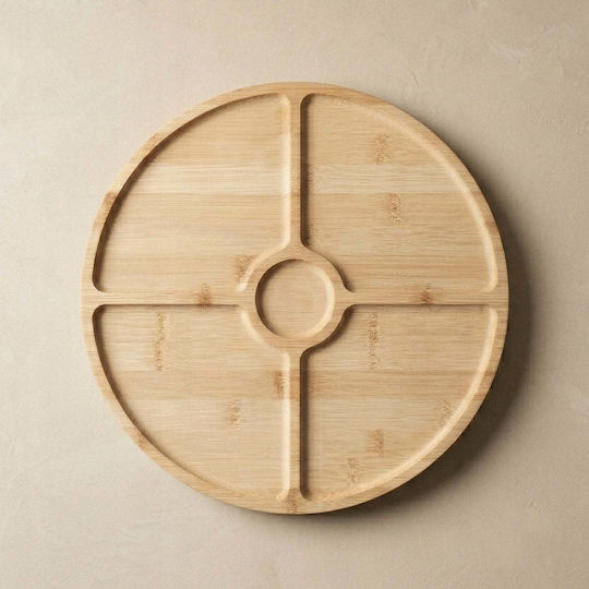 Excellent Houseware Бамбуков Сервиращ Диск 33x33см