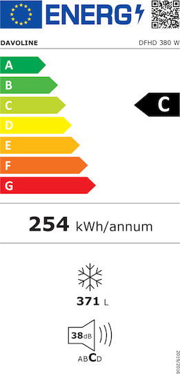 Davoline DFHD 380 W Καταψύκτης Μπαούλο 371lt
