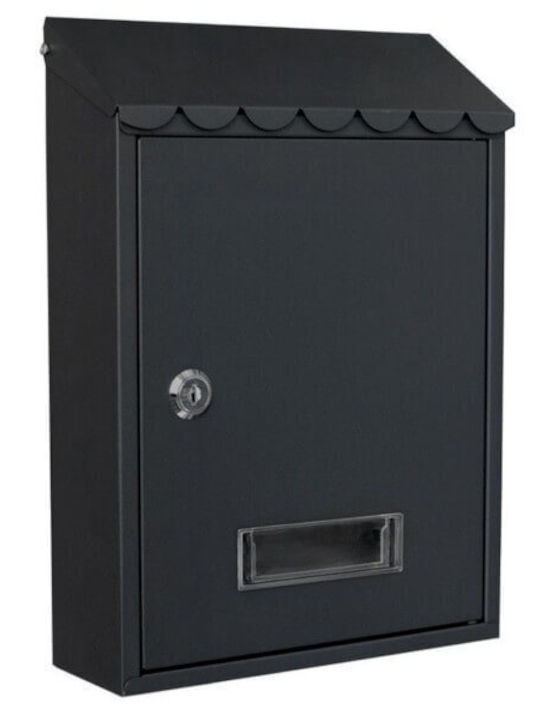 Cresman Cutie Poștală pentru Exterior Metalic în Culoarea Negru 20x6.5x30cm Cresman Cutie Poștală pentru Exterior Metalic în Culoarea Negru 20x6.5x30cm