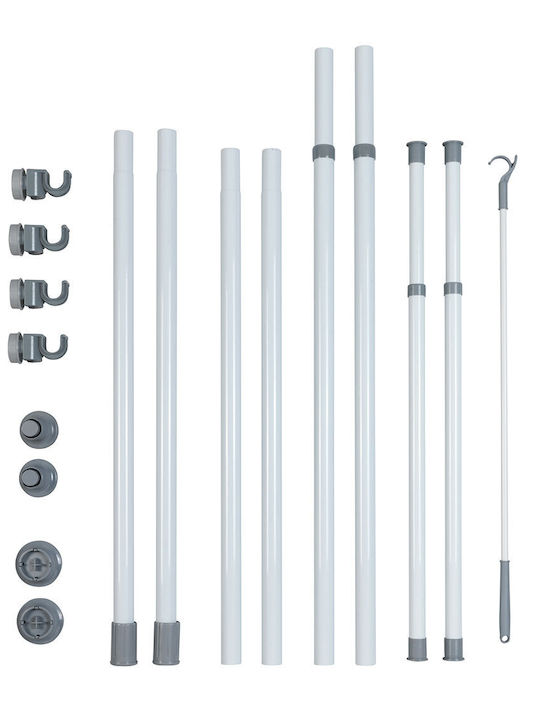 Wenko Floor Garment Rack made of Metal Telescopic White