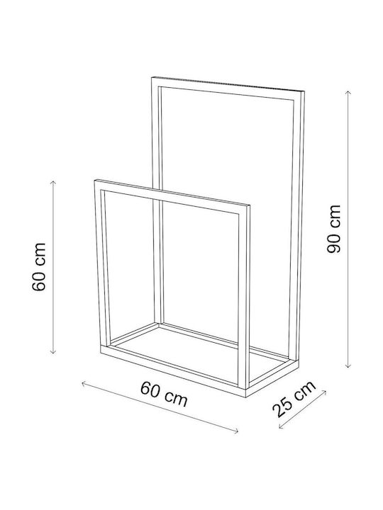 Aithrio Гардеробна стойка Черен 60x60x90см