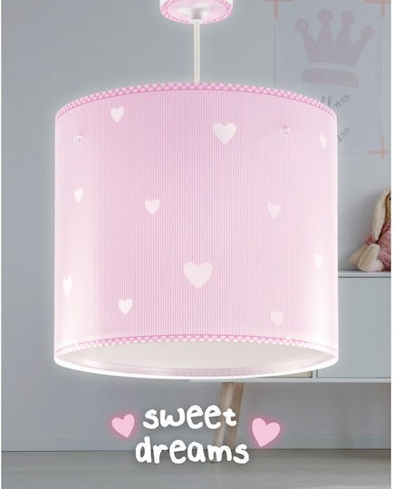 Ango Sweet Dreams Einfaches Licht Kinderzimmer-Deckenleuchte Kremasto aus Kunststoff 15W mit E27 Sockel Rosa