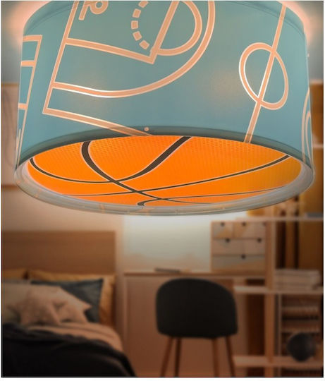 Ango Sports Basket Einfaches Licht Kinderzimmer-Deckenleuchte 15W mit E27 Lampensockel Hellblau